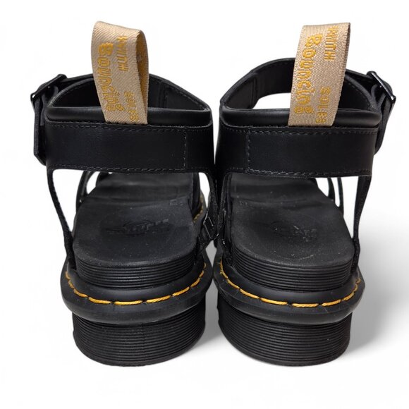 Dr. Martens Vegan Blaire Strappy Sandals Women's Chunky Black Hippie Goth Airy 8 - Picture 6 of 9